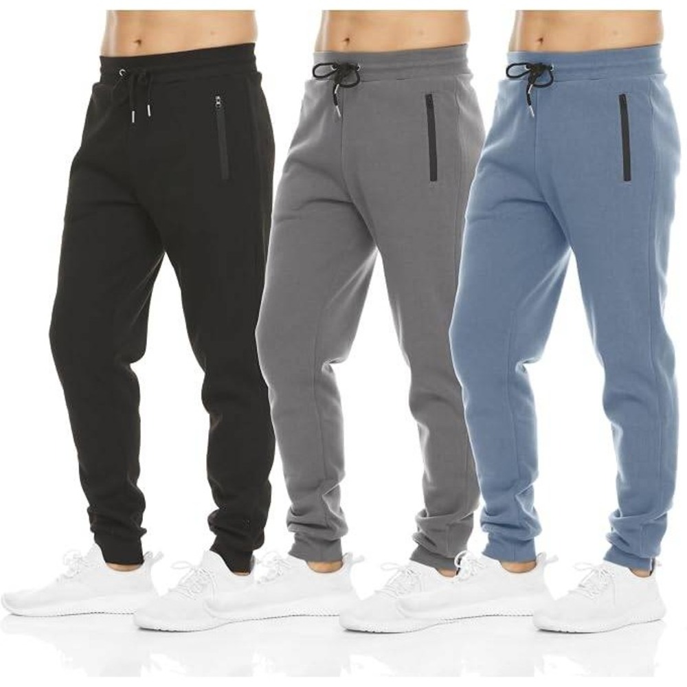 MSRP $54 PURE CHAMP 3 Pack Men's L Sweatpants Fleece Athletic Workout Joggers